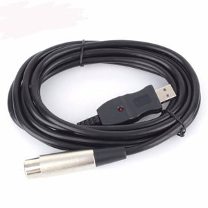 3M 9FT USB Male to 3 Pin XLR Female Cable Cord Adapter Microphone Link Line