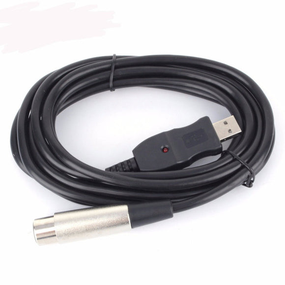 3M 9FT USB Male to 3 Pin XLR Female Cable Cord Adapter Microphone Link Line