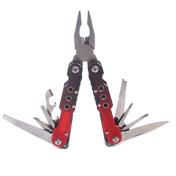 12 in 1 105mm Stainless Steel EDC Folding Pliers Multifunctional Folding Knife Screwdriver Tool