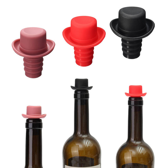 Food-grade Silicone Small Hat Fresh Beer Bottle Stopper Wine Stopper Bottle Cork Cruet Dids Bottle