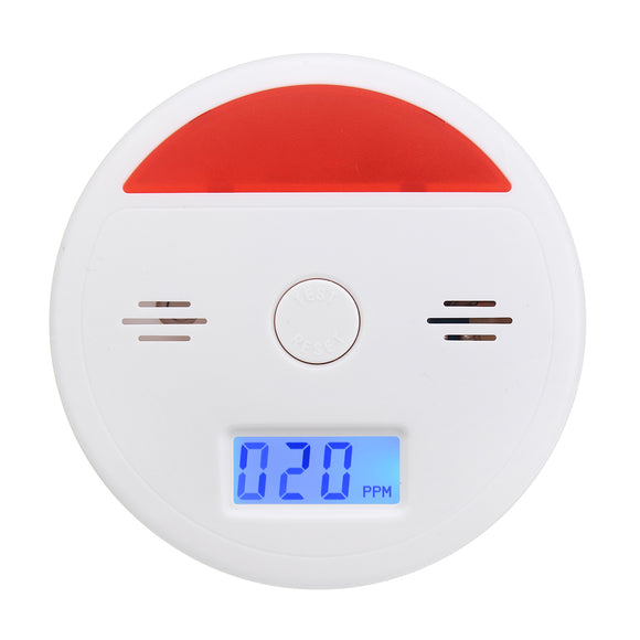 LCD CO Carbon Monoxide Tester Poisoning Gas Smoke Alarm Detector Monitor Warning Sensor