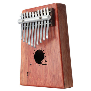 10 Keys Kalimba African Solid Mahogany Wood Thumb Piano Finger Percussion for Gifts