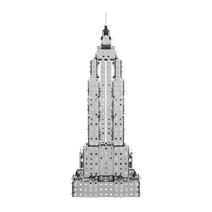 Mofun SW-020 3D Empire State With Light 29.7CM Stainless Metal Puzzle Model Building 1150PCS