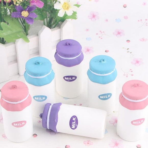 Squishy 10cm Milk Bottle Toy Cute Kawaii Phone Bag Strap Pendant