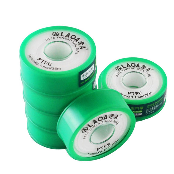 LAOA 5 rolls Raw Material Tape with Seal Thickened Waterproof Insulating Tape 35m Long Polyethylene Faucet Hose Belt