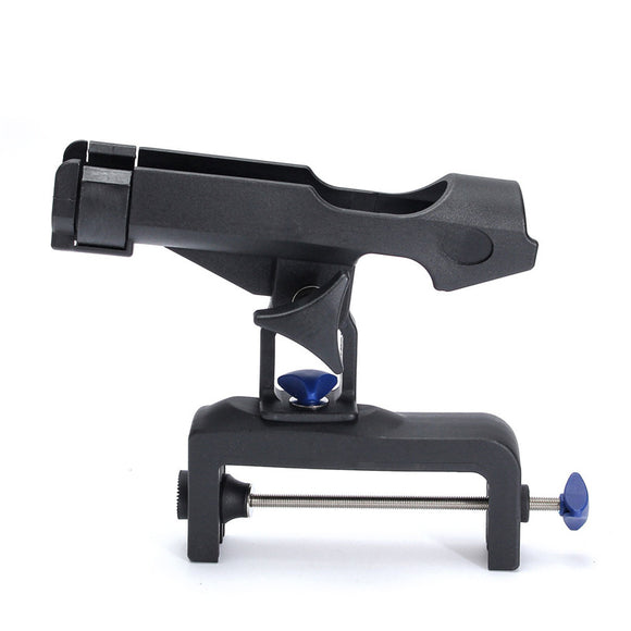 Black 360 Degree Spinning Fishing Rod Holder Kayak Boat Mount Adjustable Clamp Tackle