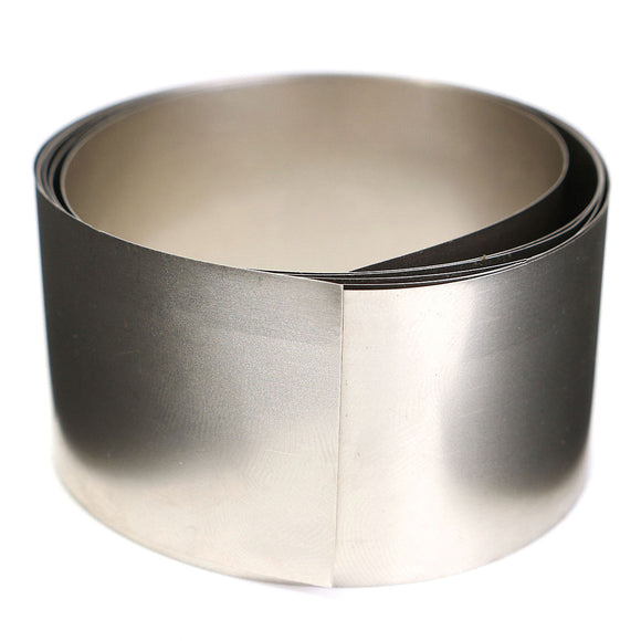 99.96% Pure Nickel Metal Foil Silver Gray Ni Plated Thin Sheet 0.1x30x1000mm