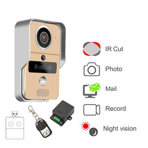 KONX 720P Smart Home WiFi Video Door Phone Intercom Doorbell with RFTD Card Peephole Camera