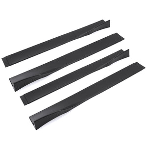 4PCS Car Carbon Fiber Modified Car Body Side Skirt Rocker Splitters Anti-Scratch Winglet 45cm Wings Bumper