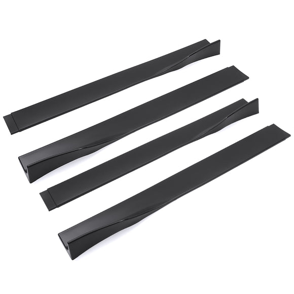 4PCS Car Carbon Fiber Modified Car Body Side Skirt Rocker Splitters Anti-Scratch Winglet 45cm Wings Bumper