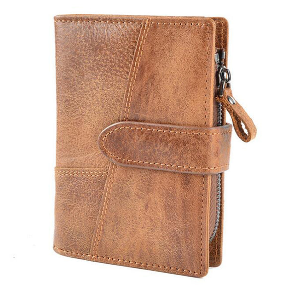 Men Genuine Leather Vintage Wallet Bifold Wallet Card Money Holder