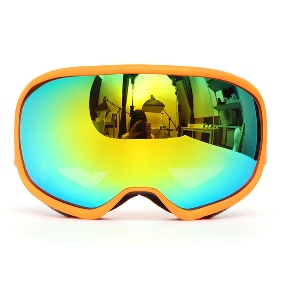 Skiing Goggles Anti Fog UV Double Lens Snowboard Snowmobile Snow Sport Orange