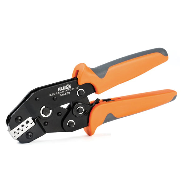 IWISS SN-58b 6.3/ 4.8/2.8 Plug Spring Crimping Tool Ratchet Terminal 0.25-1.5mm Crimping Tool Cold-pressing Bare Terminal Clamp