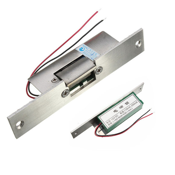 Door Electric Strike Lock  Fail Safe NO Narrow-type Electronic Control 12V DC