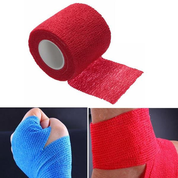 2PCS Red Non-woven Adhesive Elastic Supporting Finger Arm Bandage Tapes