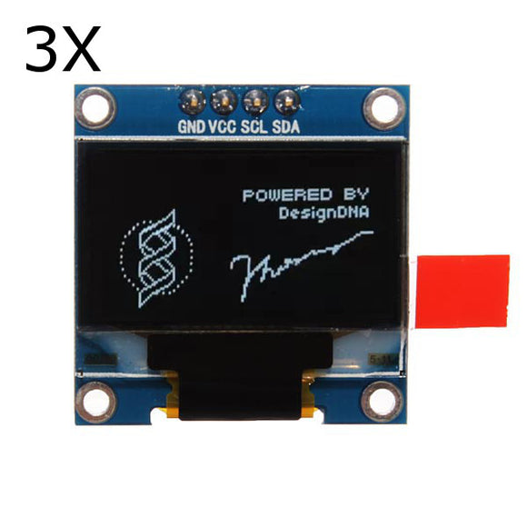 3Pcs Geekcreit 0.96 Inch 4Pin White IIC I2C OLED Display Module For Arduino