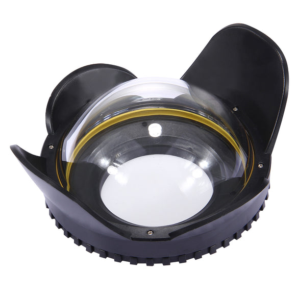 PULUZ PU8001 Optical Fisheye Lens Shade Wide Angle Dome Port Lens for Underwater Housings