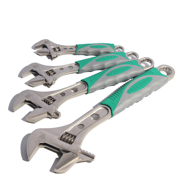 BERRYLION Adjustable Universal Wrench Spanner 6/8/10/12Inch Wrench Set