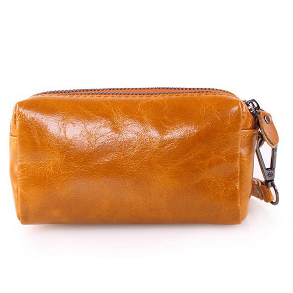 Women Men  Genuine Leather Clutches Bag Cow Leather Phone Bag