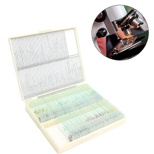91pcs Microscope Slides Plant Animal Insect Specimen Professional Glass Prepared Microscope Slides