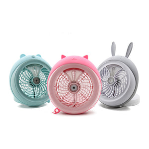 Portable Mini USB Misting Fan Water Spray Fan Rechargeable Personal Cooling Mist Humidifier Fan