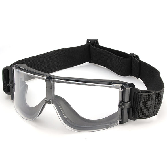 A Set 3 Lens Anti Shock Bulletproof CS Goggles Outdoor Shooting Anti-UV Glasses
