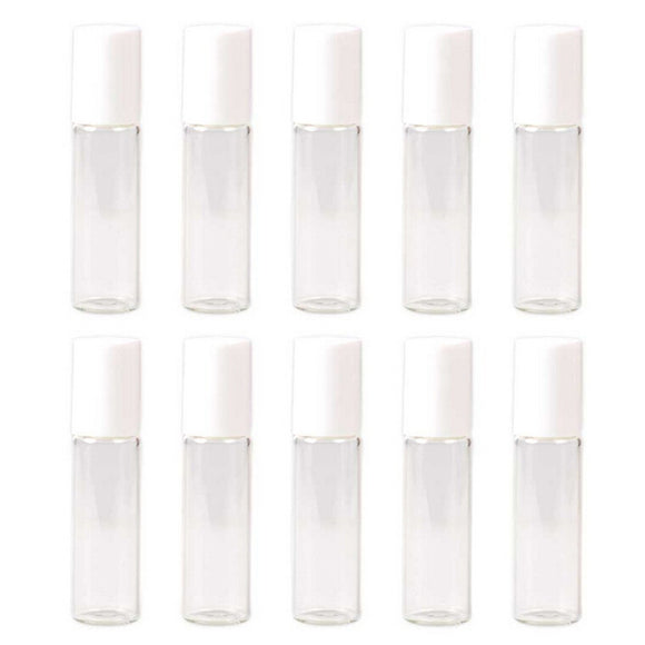 5ml Empty Clear Glass Roll on Bottles Refillable Roller Ball Essential Oil Liquid Bottle