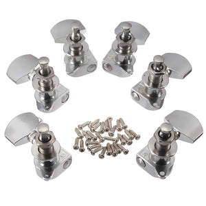 Chrome Guitar String Tuning Pegs Heads Acoustic 6 PCS Right Left