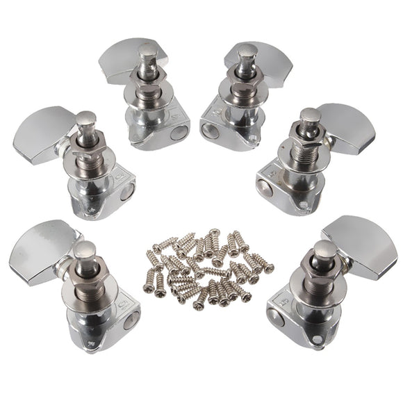 Chrome Guitar String Tuning Pegs Heads Acoustic 6 PCS Right Left