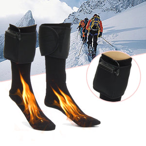 Winter Outdoor Electric Heater Travel Battery Heated Socks Cotton Socks Comfortable Warm Shoes Foot
