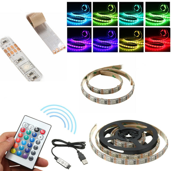 Waterproof USB DC5V SMD5050 Tape TV Background RGB LED Strip Light with Remote Controller