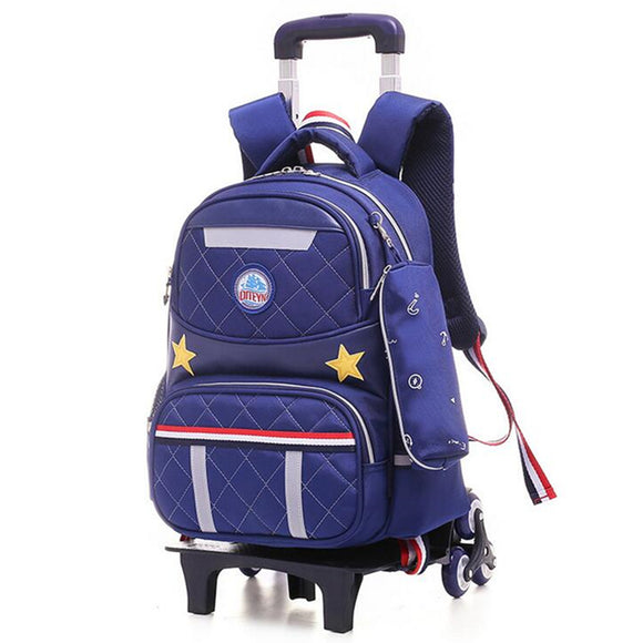 20L Kids Girls Boys Children Wheels Trolley Backpack School Travel Luggage Book Bag