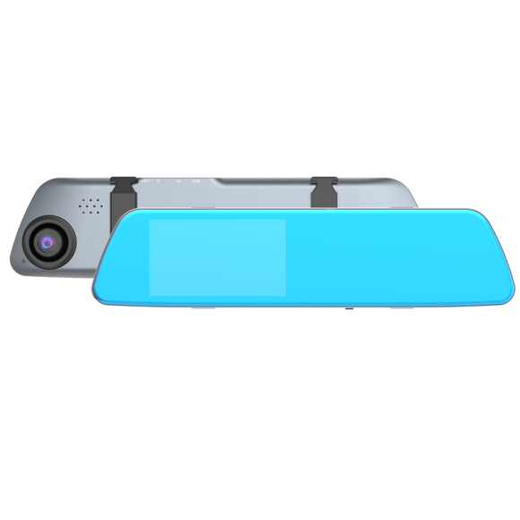 T802 1080P 4.5 Inch Ultra-Thin Mirror Dash Cam IPS Touch Screen Car Driving Recorder Night Vision Dual Lens DVR