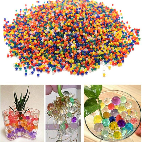 10000PCS/Bag Pearl Shaped Crystal Soil Magic Growing Jelly Balls Hydrogel Gel Polymer Water Beads