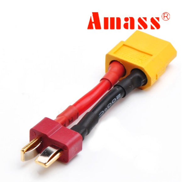 Amass XT60 Female To T Plug Male Battery Adapter Cable 14AWG 3cm