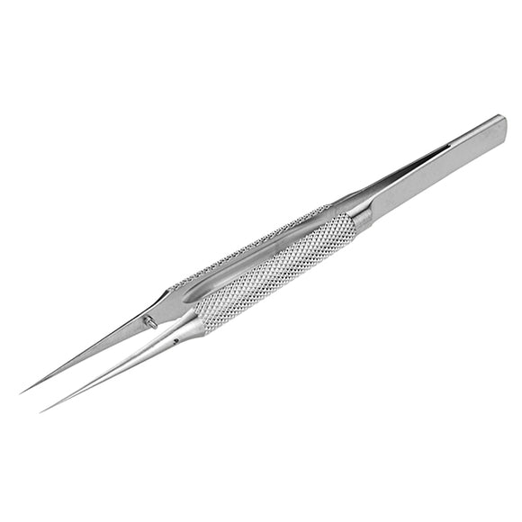 Grey Straight Head Titanium Alloy Tweezers Professional Maintenance Tools 0.15mm Edge Precision