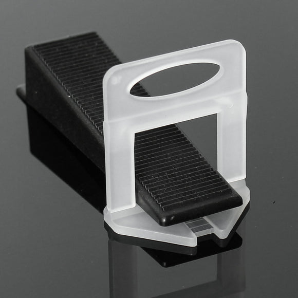 50Pcs Black Tile Flat Leveling System Wedges Clips Wall Floor Spacers Strap Device Tools