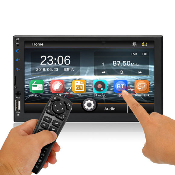 7 Inch Car MP5 Player MP3 FM bluetooth Radio Stereo Touch Screen Remote Control Support Rear View Camera