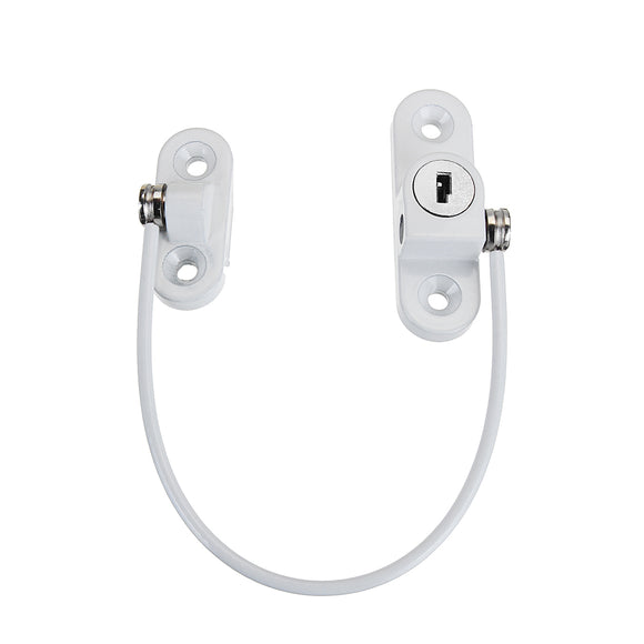2pcs Lockable Window Door Lock Restrictor Cable Catch For Child Baby Safety Security