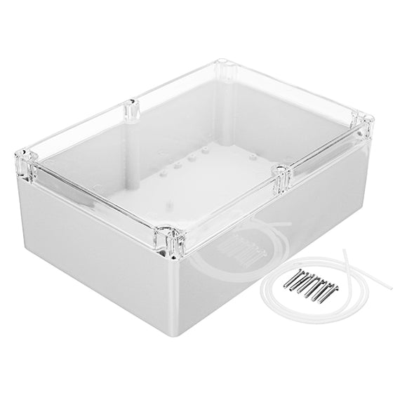 263x185x95mm DIY Plastic Waterproof Housing Transparent Cover Junction Case Sealed Instrument Case