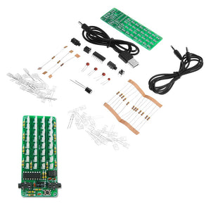 EQKIT Audio Spectrum 8x4 DIY Kit Level Indicator Voice Spectrum Lights Red+Blue Colorful Display