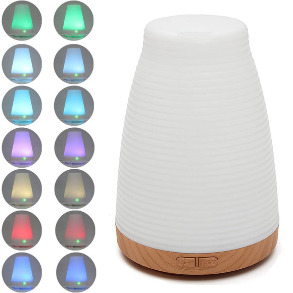 100ml Essential Oil Diffuser Ultrasonic LED Humidifier Air Aromatherapy Purifier