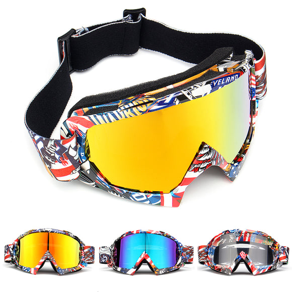 Skiing Goggles Snowboard Ski Eyewear Anti-UV Glasses For Motorcycle Motocross Lens