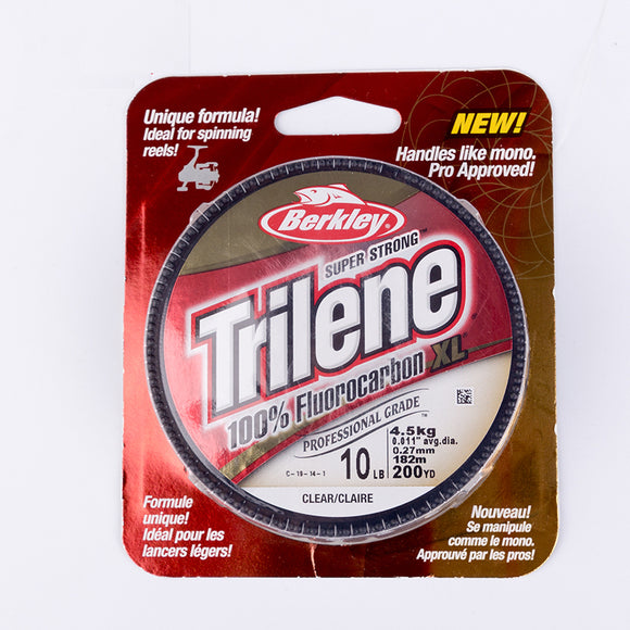 Berkley Trilene 100% Fluorocarbon XL 182m Fishing Line Better For Spinning Reel Clear Super Smooth