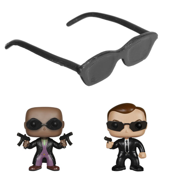 1/6 Scale Black Color Metal Sunglasses For Matrix Neo Custume Figure Use
