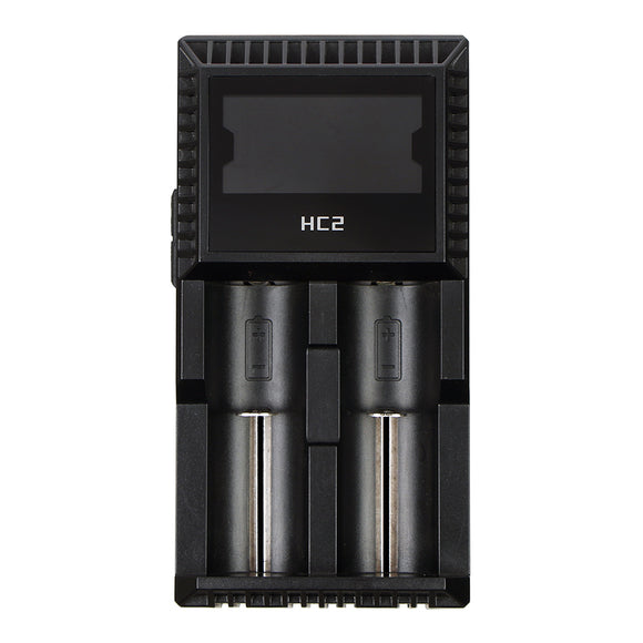 Sunflower Rich HC2 LCD Display Rapid Smart Battery Charger For 18650 26650 2Slots US/EU Plug