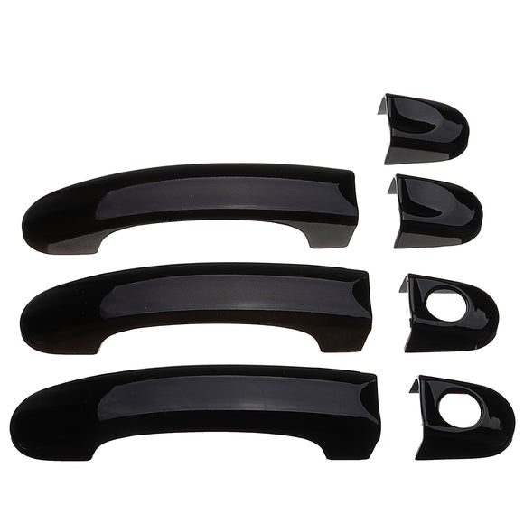 7pcs Set Gloss Black Door Handle Covers Handles For VW Transporter T5 T6