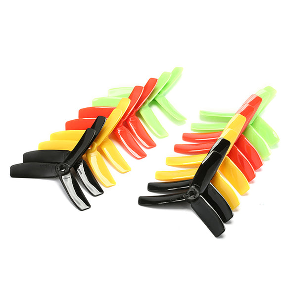 8 Pairs KINGKONG/LDARC 4*4.5*3 4045 4 Inch 3-Blade Rainbow Colorful Propellers CW CCW for RC Drone