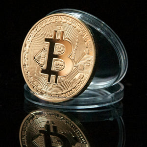 1Pcs Gold Bitcoin Model Commemorative Coins BTC Metal Coin Decorations