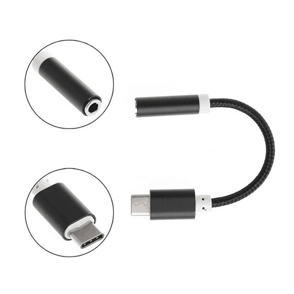 Type-c to 3.5mm Audio Adapter Earphone Headphone Adapter for Xiaomi Huawei